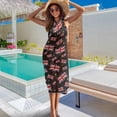 thumbnail image 5 of FKELYI Grunge UK Flag Star Print Sarong Bathing Suit Cover Up for Women Long Pareo Breathable Beach Wraps Summer Swimsuit Coverup Skirt Chic Bikini Cover-Up, 5 of 6