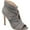 Grey, variant on Journee Womens Samara Back Heel Zip Peep Toe Stiletto Booties, Widths Available
