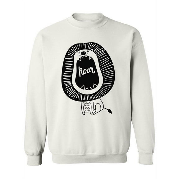 Roar Lion Sketch Sweatshirt Women -Image by Shutterstock, Female x-Large