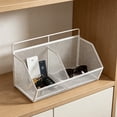 thumbnail image 6 of Wall Mounted Metal Hanging Storage Basket, Small Wire Mesh Organizer - Space Saving Container for Kitchen Bedroom and Home Organization (White), 6 of 7
