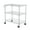 Silver, variant on KFFKFF 3-Level Kitchen Cart, Wire Constructed Rolling Cart with a Load Capacity of 661LBS, Steel-Made Service Cart on Casters, Metal Storage Trolley Featuring 80mm Deep Basket, Curved Handle