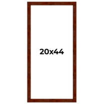 20x44 Walnut Brown Veneer Real Wood Picture Frame Width 1.75 inches | Interior Frame Depth 0.5