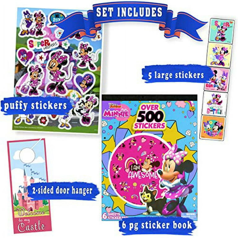 Disney Minnie Mouse Stickers Activity Bundle - Set Includes Minnie