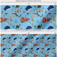 thumbnail image 2 of Soimoi Cotton Voile Fabric Coral,Whale & Jellyfish Ocean Printed Craft Fabric by The Yard 56 Inch Wide, 2 of 7