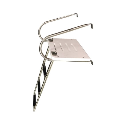 Pactrade Marine Boat Universal Swim Platform Under Mount Telescopic Ladder 3 Step in/outboard