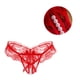 thumbnail image 4 of Mujer Tanga Chica Encaje Encantador Bragas Bowknot Diseño Ropa interior de fibra elástica transpirable, Rojo Kearding XX000028-02, 4 of 7