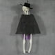 thumbnail image 4 of Esqueleto de Halloween articulado de 40 cm con huesos de plástico móviles, sombrero de copa/capa o efectos desgastados para bares y fiestas (3 estilos), 4 of 5