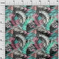 thumbnail image 2 of oneOone Cotton Cambric Dark Gray Fabric Leaves Craft Projects Decor Fabric Printed By The Yard 42 Inch Wide, 2 of 4