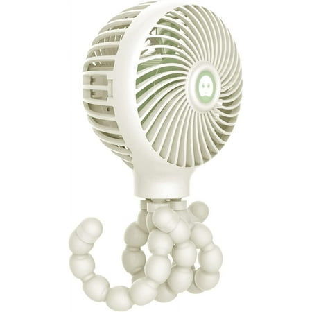 

QIANSHUO Mini Handheld Stroller Fan - Portable Flexible Tripod Rechargeable