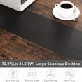 thumbnail image 6 of 70.86" Large Workstation Desk - 31.5''W×29.13''H, 900lbs Capacity, Heavy-Duty Steel Frame, Adjustable Leg Pads - for Home Office, Conference Room, 6 of 6