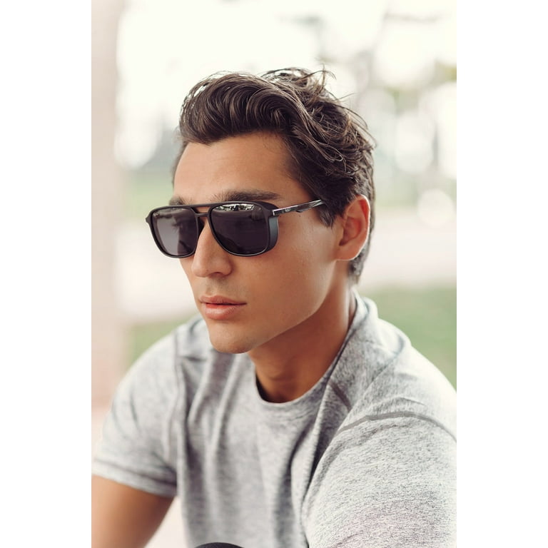 WearMe Pro Polarized Modern Square Aviator Sunglasses for Men Walmart