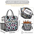 thumbnail image 5 of White and Colorful Of Leopard Print Womens Lunch Box for Work,Insulated Large Lunch Bag for Tween and Teen,Loncheras Para Mujer,Leakproof Adult Lunch Bag for Work,Beach,Travel,Picnic,Camping, 5 of 7
