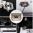thumbnail image 4 of Lighting Fixtures Wooden Flush Mount Ceiling Lights, 4-Light Farmhouse Close to Ceiling Lighting Fixtures Black Ceiling Lamp for Kitchen Island Living Room Bedroom Hallway Laundry Entryway,Table Lamp, 4 of 8