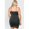 thumbnail image 4 of K-Cliffs Women's Plus Size Seamless Spaghetti Straps Cami Slip Bodycon Tank Dress, Charcoal, 95% Polyester, 5% Spandex, 4 of 5