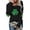 Black, variant on Womens Shirt Casual St Patricks Day Irish Apparel Green Printed Long Sleeve School Tops for Teachers,Black,M