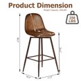 thumbnail image 2 of Homy Casa Set of 2 Swivel Barstools with Backrest and Footrest for Home Bar, Kitchen Island, and Dining Area, 2 of 5
