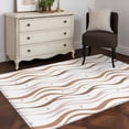 thumbnail image 4 of Brown Stripes Area Rug 3x5 Washable Rug Non Slip Minimalism Ombre Waves Abstract Textures Large Area Rug Indoor Floor Carpet for Entryway Bedroom Kitchen Living Room Home Office Dining Room Nursery, 4 of 8