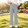 thumbnail image 5 of ZBSOKO Girls Flare Leg Pants High Waisted Stretch Yoga Pant Elastic Waist Solid Color Athletic Trousers Casual Outdoor Daily Wear, 5 of 7