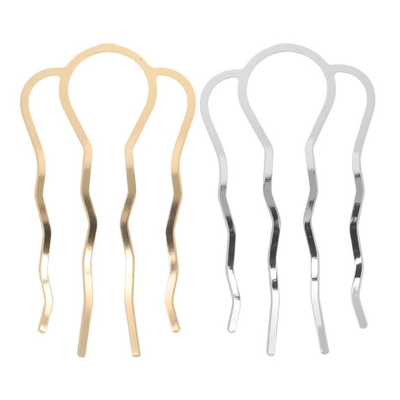LABSERRON 2Pcs U Shaped Hair Pin Stick For Gatherings Ballet Bobby Pins Metal Hair Comb