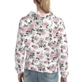 thumbnail image 7 of Honeii Rose Flowers Pattern Womens Oversized Hoodies Long Sleeve Sweatshirts Pullover Fall Outfits with Pocket-X-Large, 7 of 7