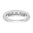 thumbnail image 5 of Solid 14K White Gold Seven Stone Diamond Channel Wedding Ring Band with CZ Cubic Zirconia Size 6.5, 5 of 8