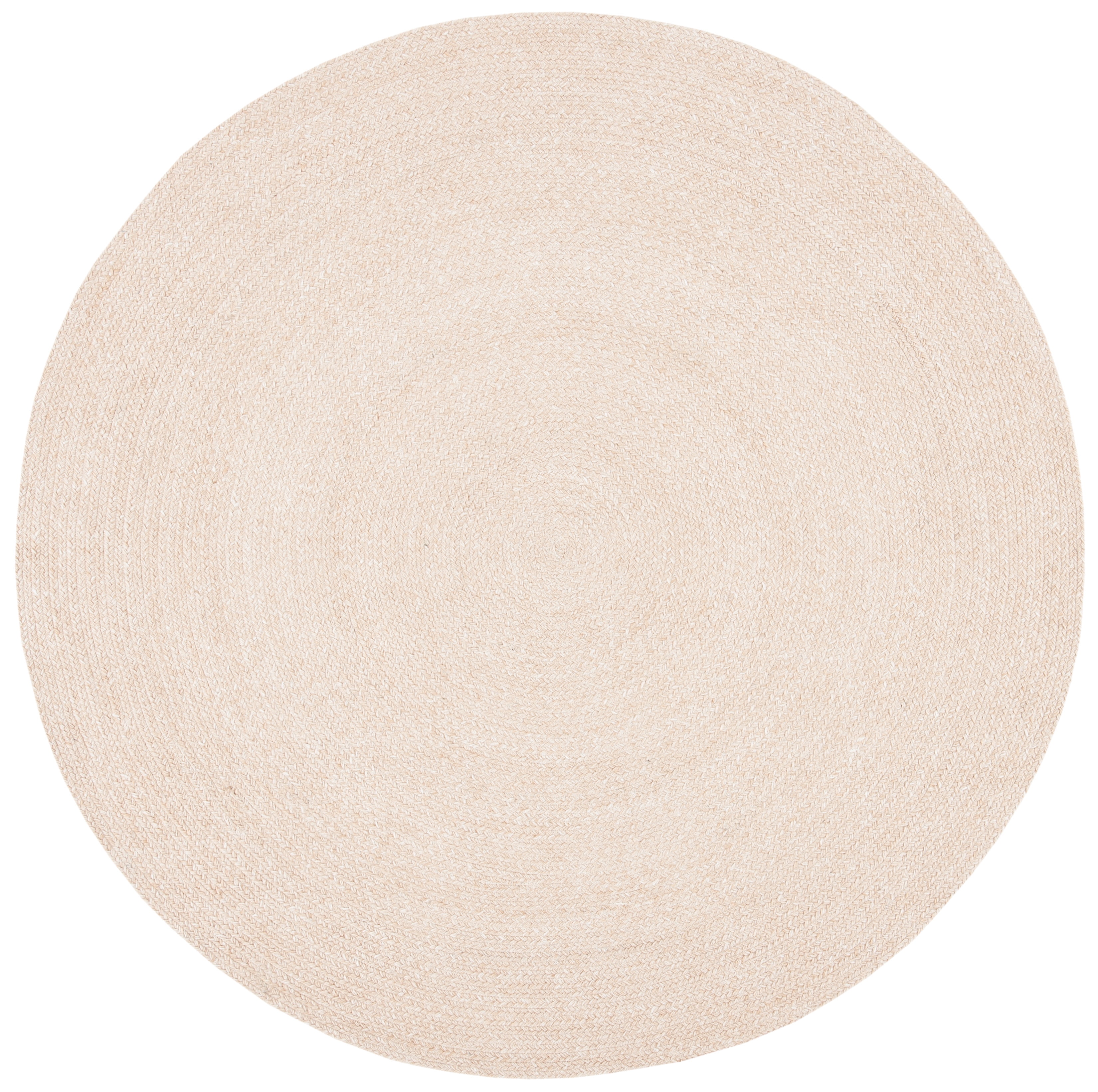 SAFAVIEH Braided Caleb Solid Polyester Reversible Area Rug, Beige, 10' x 10' Round