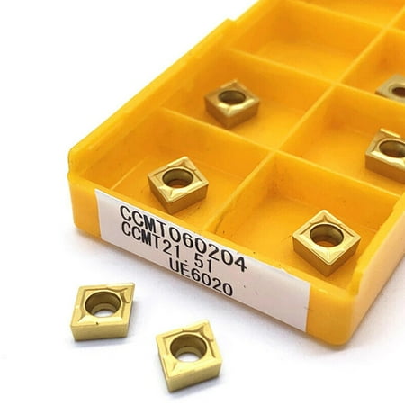 

10pcs CCMT060204 VP15TF/UE6020/US735 Coated Metal Lathe Turning Carbide Inserts