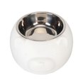thumbnail image 1 of Cat Food Bowl Food Grade 304 Stainless Steel 200ml Capacity Elevated Tilt Pet Bowl for Cats Dogs White, 1 of 1