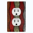 thumbnail image 1 of Metal Light Switch Plate Cover Colorful Safari African Tribal Art Pattern SFR024, 1 of 13