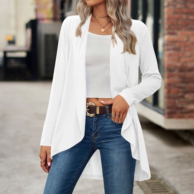 Soki Womens Cardigan Fall Spring Lightweight Jacket Summer Long Sleeve Kimono S-2XL