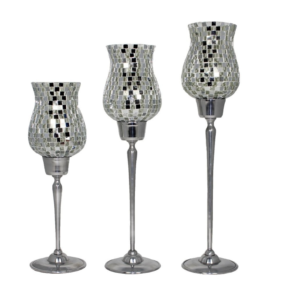 set 3 mosaic candle holders Home Décor Candles & Holders
