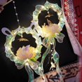 thumbnail image 4 of Handmade DIY Chinese Lantern with Ribbon Mid-Autumn Festival Colorful Luminous Rabbit Lantern Hanging Pendant, 4 of 10