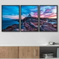 thumbnail image 3 of wall26 Framed Canvas Print Wall Art Set Pastel Sunset Ocean Seaside Cottage Nature Wilderness Photography Realism Decorative Landscape Colorful for Living Room, Bedroom, Office - 24"x36"x3, 3 of 5