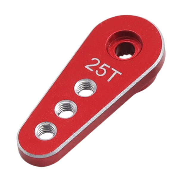 Brazo servo de metal de 25 dientes, núcleo RC 1:10, fácil de usar, accesorios para coches de juguete, engranaje de 25 dientes Rojo