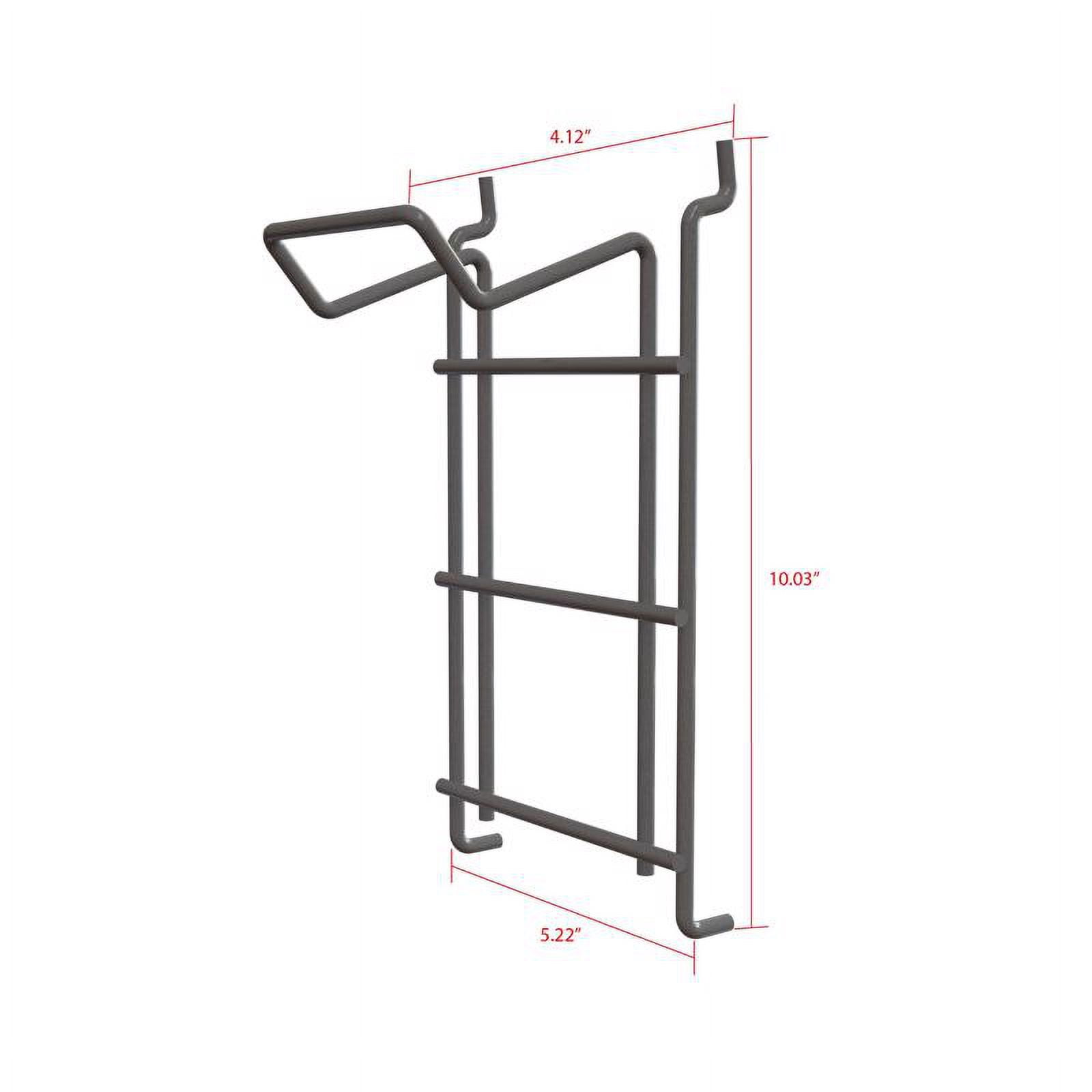 10 in. H X 5 in. W X 4 in. D Black Metal BACKPACK BLOWERL HOOK Pegboard Display