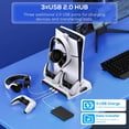 thumbnail image 6 of Prociv Charging Stand with Cooling Fan Only for PS5 Slim Console, Dual Controller Charger Station with 9 RGB Lights & Headset Hook & 3-Level Silent Fan, Cooler Accessories for PS5 Slim Digital/Disc, 6 of 8