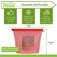 thumbnail image 4 of 7Penn Silicone Food Storage Bag 1000mL - 2pk Red 8 x 6.25in Reusable Food Bags, 4 of 7