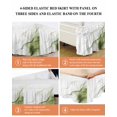 thumbnail image 6 of Sage Green Water Ripple Ruffle Bed Skirt Queen Size Vintage Abstract Adjustable Elastic Dust Bed Skirts Wrap Around Bedskirt Wrinkle Free Easy Fit with 16 Inch Drop, 6 of 8