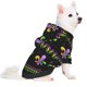 thumbnail image 2 of Fotbe Mardi Gras Fleur de Lis Sudadera con Estampado para Perros Pequeños – Suéter con Capucha para Mascotas, Tela Suave de Forro Polar con Bolsillo-Small, 2 of 7