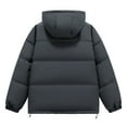 thumbnail image 3 of Mens Puffer Jacket Winter Warm Thick Hooded Puffer Coat Zip Up Baggy Down Outerwear Relaxed Fit Padded Loose Casual Fall Jackets for Men Grey XXXL, 3 of 3
