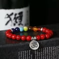 thumbnail image 5 of RSAMD 8MM 7 Chakra Men's Hematite Natural Stone Lion Buddha Beaded Charm Bracelet Gift-197-5, 5 of 5