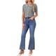 thumbnail image 2 of BLUSA DE MUJER CON COLLAR PETER PAN EN CONTRASTE, MANGAS CORTAS ABULLONADAS, CAMISA DE CUADROS, TALLA L, NEGRO, 2 of 6