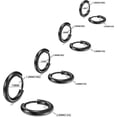 thumbnail image 2 of Nmkwnr 4 Pairs Lightweight Hoop Earrings 316L Stainless Steel Hoop Earrings for Women Men, Black, 2 of 6