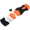 thumbnail image 2 of GHSDFBB Razor Blade Scraper 2 pcs Cooktop Scraper Handle Adhesive Scraper with 10 Carbon Steel and 10 Plastic Blades for Removing Label,Sticker, Paint, Decals, Tint,Glue Residue from Glass Windo, 2 of 7