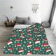 thumbnail image 5 of Balery Santa Hat Joy Green Festive Manta de Felpa Suave y Acogedora – Cobija de Franela Aterciopelada para Cama, Lavable y Cálida para Sofá, Mascotas, Transpirable-40"x30", 5 of 7