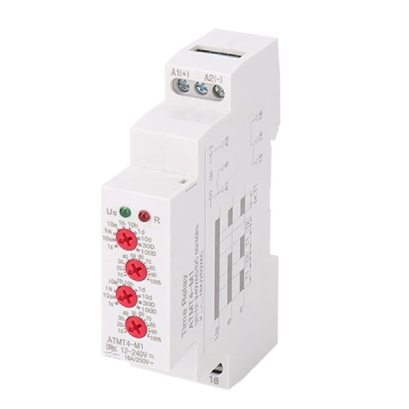 JZROCKER Portable Small Volumes Time Delay Relaying Accessory for DIN Rails with 10 Adjustable Functions for Various Control