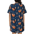 thumbnail image 4 of Womens Pajama Sets With Pocket, Mushroom Tree Fox Lounge Sets Short Sleeve Sleepwear PJ Sets for Women, 4 of 6