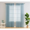 thumbnail image 2 of THD Scarlett Semi Sheer Pocket Top & Back Tab Lightweight Window Curtains Drapery Panels, 2 Panels, 2 of 4
