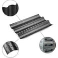 thumbnail image 5 of Nonstick Perforated Baguette Pan For French Bread Baking Wave Loaves, 5 of 5
