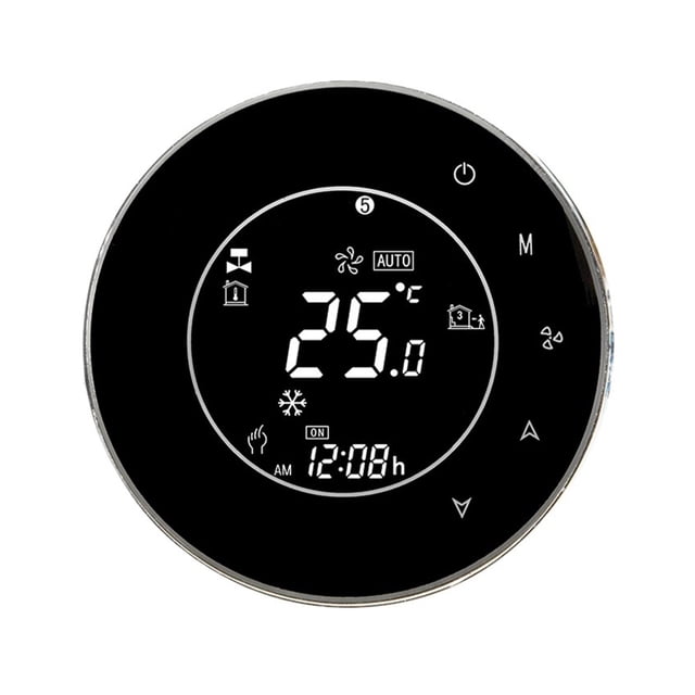 BHT-6000-GBLW Écran Tactile LCD Chauffage Électrique par le Sol Thermostat Rétroéclairé WIFI 16A Fonctionne, Facile à Installer